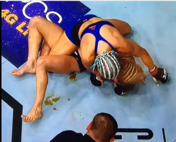 UFC Fighter Justine Kish Poops On Herself During Fight. See Photos
